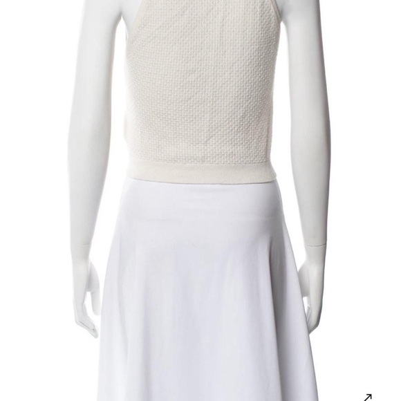Alice + Olivia NWT Miles Sleeveless Button Front Knit Top “Soft White” - Picture 5 of 8